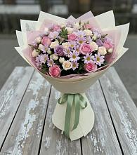 Букет цветов из:  Розы и Хризантемы #REPLACE_PRED# Майне